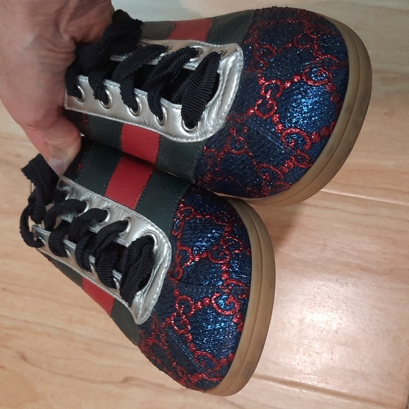 Gucci Flacer Leather Sneakers in blue size 7 - Picture 13 of 13